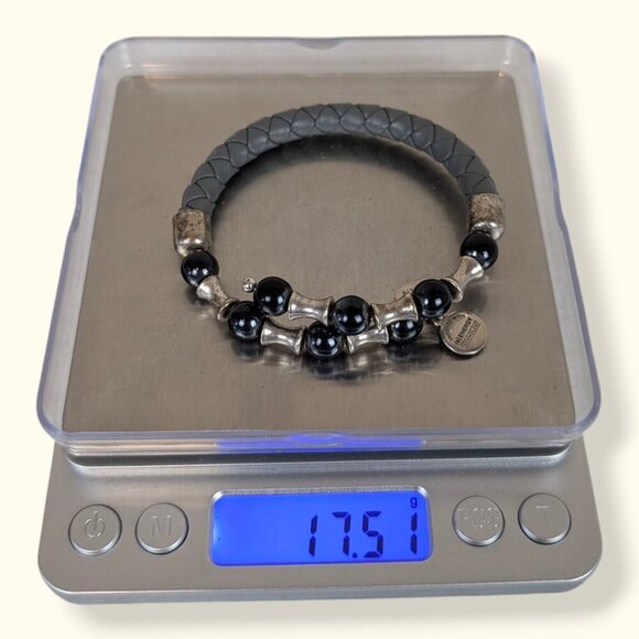 Alex and Ani Vintage Sixty-Six Braided Leather Beaded Energy Bracelet - Picture 6 of 6